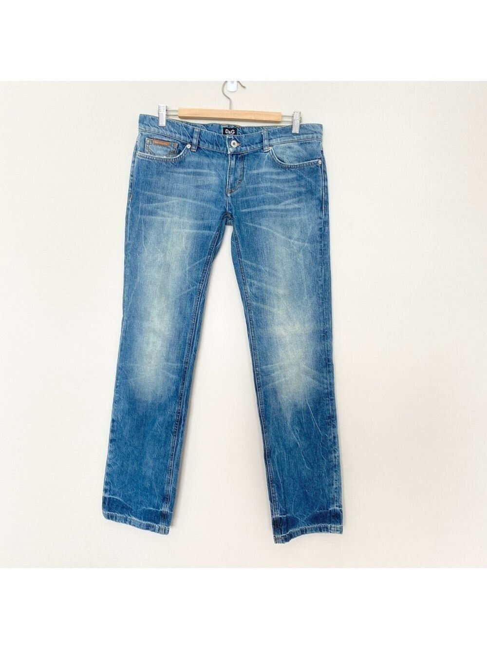 Dolce & Gabbana D&G Y2K “Girly” Low Rise Straight Leg Jeans Size 31